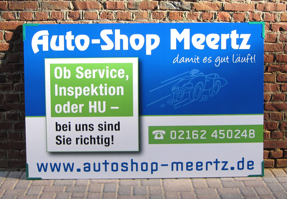 Auto-Shop Meertz / Schild