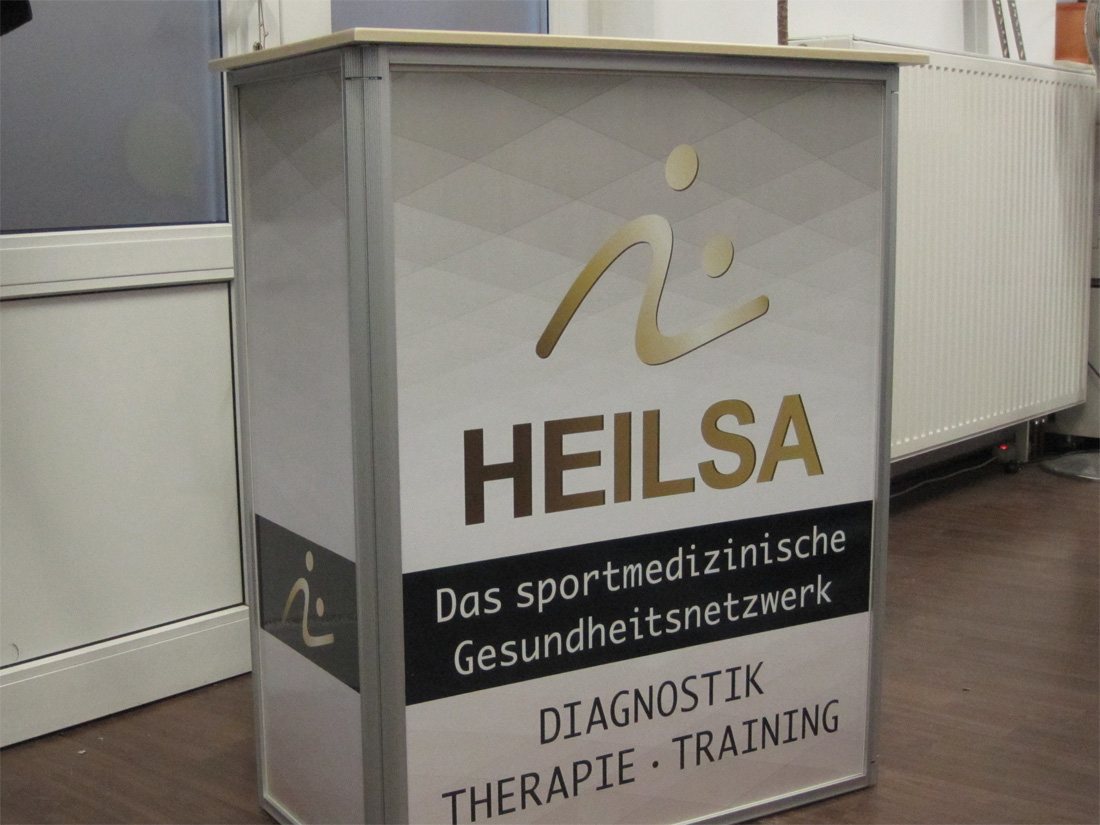 Messetheke für die HEILSA GmbH aus Mönchengladbach-Rheydt