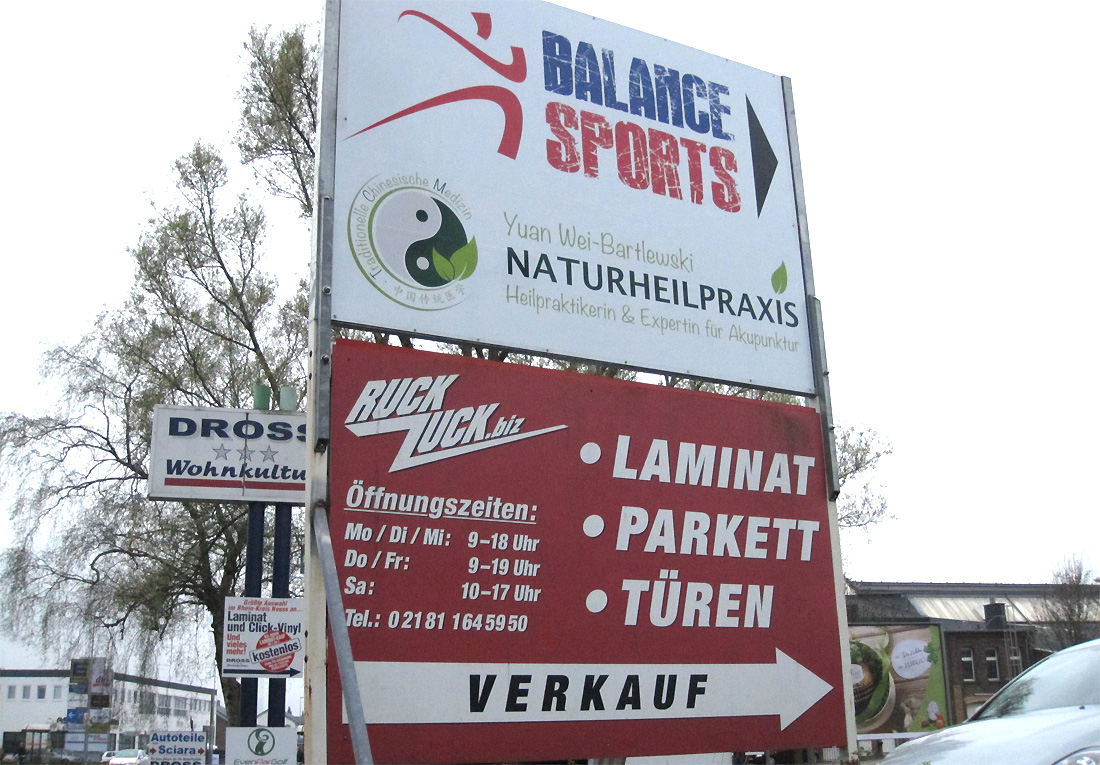 Wegweiser für Balance sports in Grevenbroich am Hammerwerk