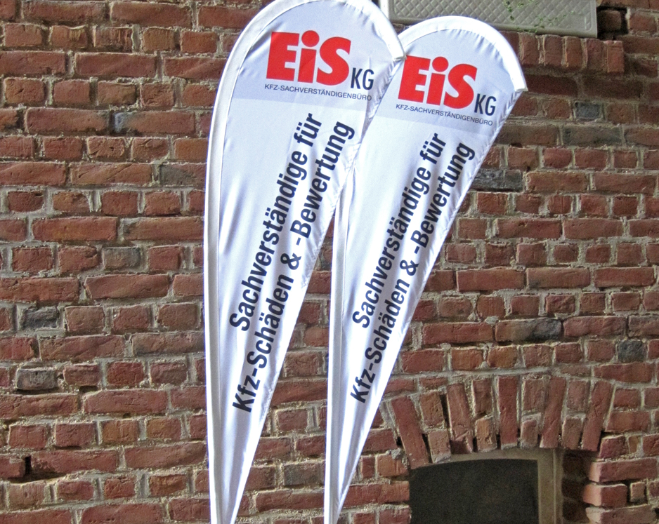 Beachflags für EiS Kfz-Gutacherer in Mönchengladbach